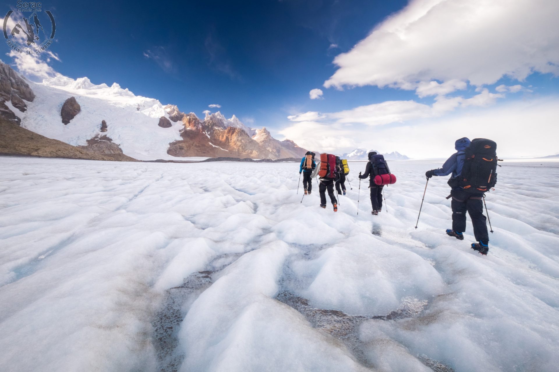 A massive blue glacier in the Patagonian ice field